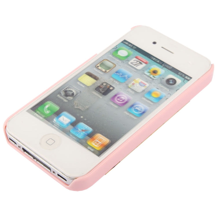 Diamond Style Golden Rivet Plastic Protective Case for iPhone 4 & 4S