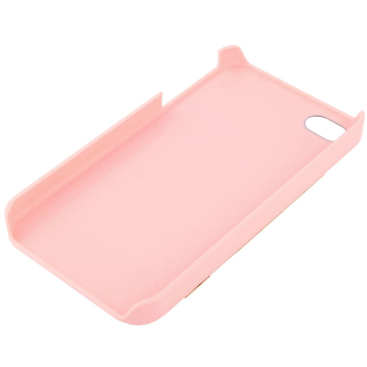 Diamond Style Golden Rivet Plastic Protective Case for iPhone 4 & 4S