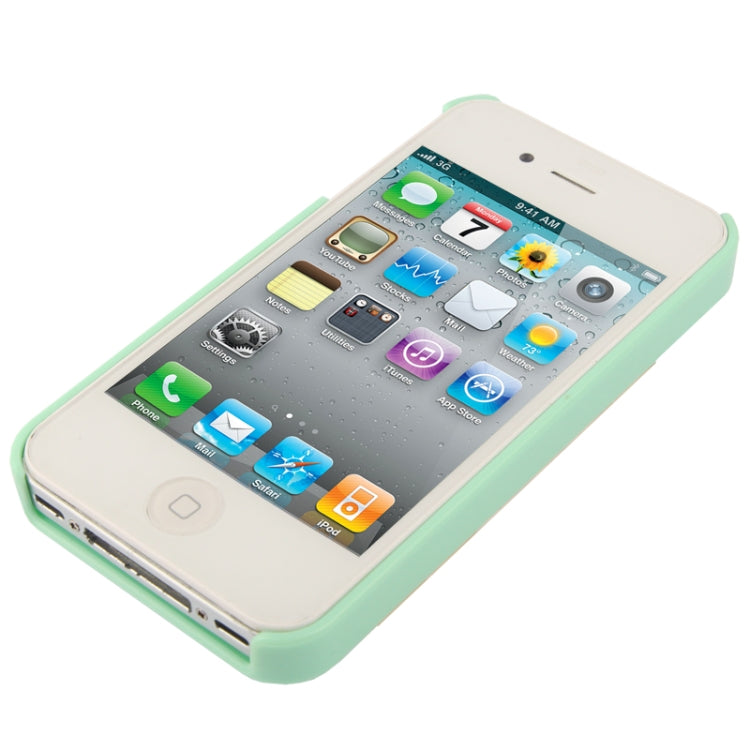 Diamond Style Golden Rivet Plastic Protective Case for iPhone 4 & 4S