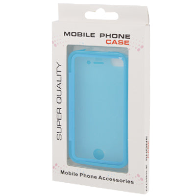 Pure Colour Horizontal Flip TPU Protective Case for iPhone 4 / 4S