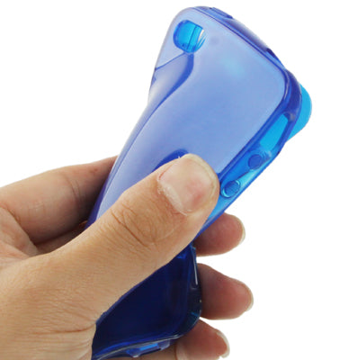 Translucent Horizontal Flip TPU Protective Case for iPhone 4 & 4S