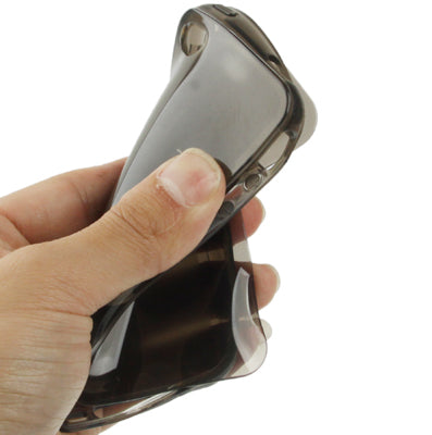 Translucent Horizontal Flip TPU Protective Case for iPhone 4 & 4S