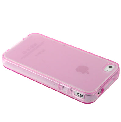 Translucent Horizontal Flip TPU Protective Case for iPhone 4 & 4S