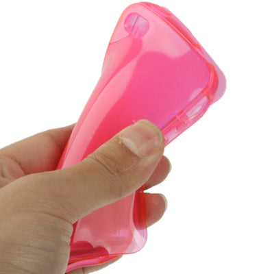 Translucent Horizontal Flip TPU Protective Case for iPhone 4 & 4S
