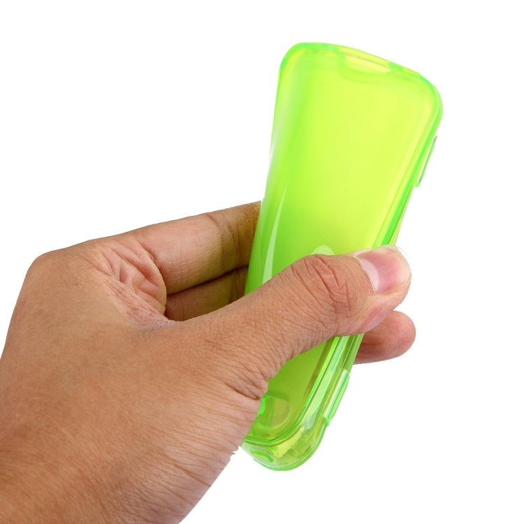 Translucent Horizontal Flip TPU Protective Case for iPhone 4 & 4S