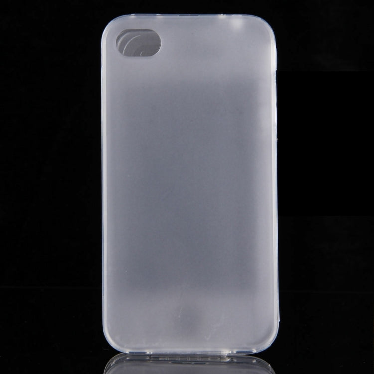 Translucent Horizontal Flip TPU Protective Case for iPhone 4 & 4S