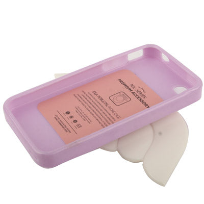 Angel Wings Style Shimmering Powder TPU Case for iPhone 4 & 4S