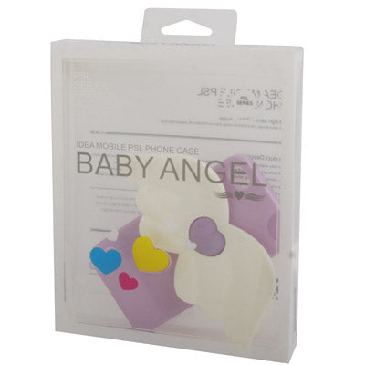 Angel Wings Style Shimmering Powder TPU Case for iPhone 4 & 4S
