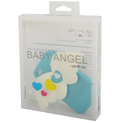 Angel Wings Style Shimmering Powder TPU Case for iPhone 4 & 4S