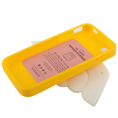 Angel Wings Style Shimmering Powder TPU Case for iPhone 4 & 4S