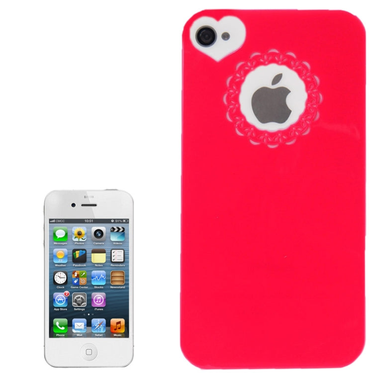Engraving Flower Soft Smooth Plastic Protective Case for iPhone 4 & 4S