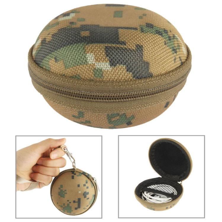 Camouflage Style Carrying Bag Box with Lanyard for Headphone / Earphone