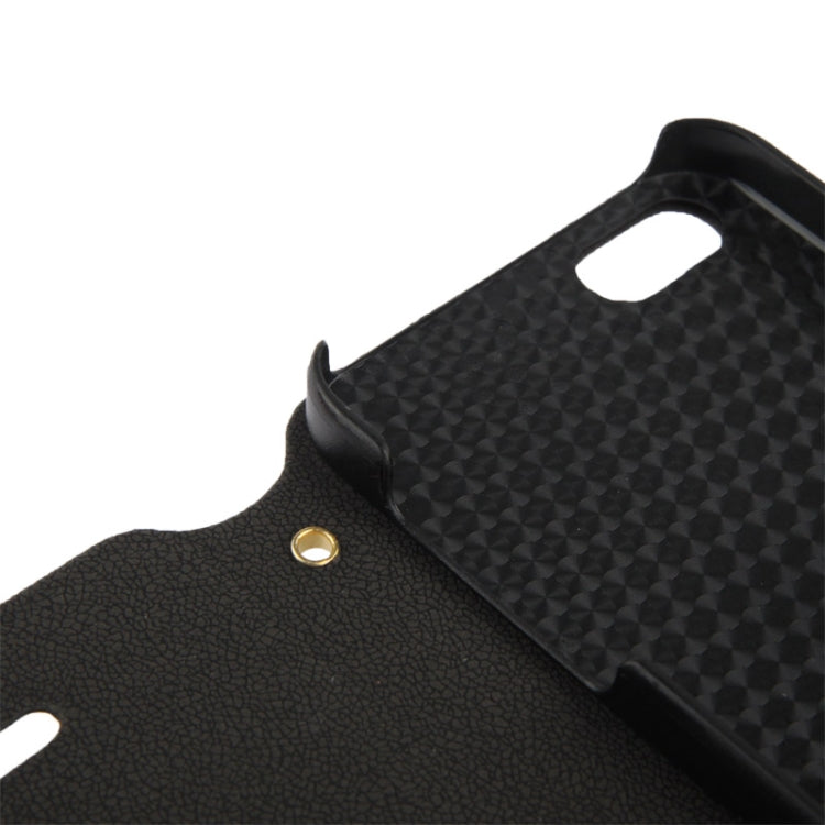 Gravel Texture Horizontal Flip Leather Case with Credit Card Slots & Holder for iPhone 4 & 4S
