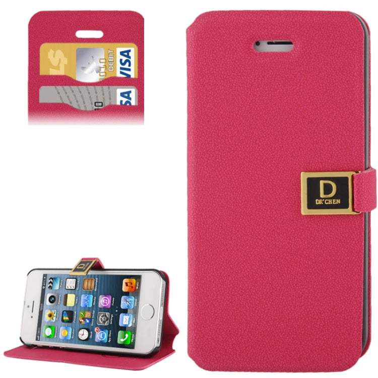 Gravel Texture Horizontal Flip Leather Case with Credit Card Slots & Holder for iPhone 4 & 4S