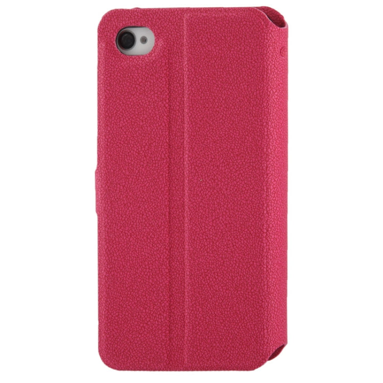 Gravel Texture Horizontal Flip Leather Case with Credit Card Slots & Holder for iPhone 4 & 4S