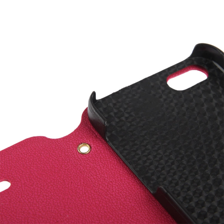 Gravel Texture Horizontal Flip Leather Case with Credit Card Slots & Holder for iPhone 4 & 4S