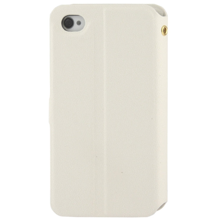 Gravel Texture Horizontal Flip Leather Case with Credit Card Slots & Holder for iPhone 4 & 4S