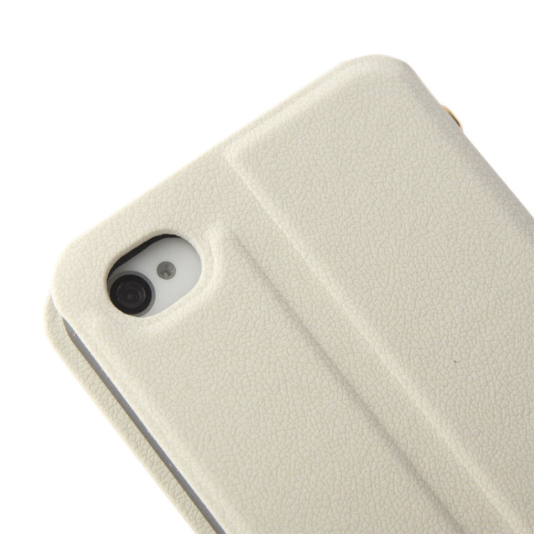 Gravel Texture Horizontal Flip Leather Case with Credit Card Slots & Holder for iPhone 4 & 4S