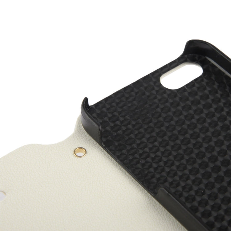 Gravel Texture Horizontal Flip Leather Case with Credit Card Slots & Holder for iPhone 4 & 4S
