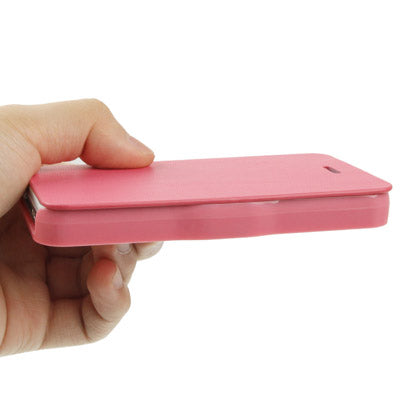 Leather + Plastic Ultra Slim Flip Case for iPhone 4 & 4S