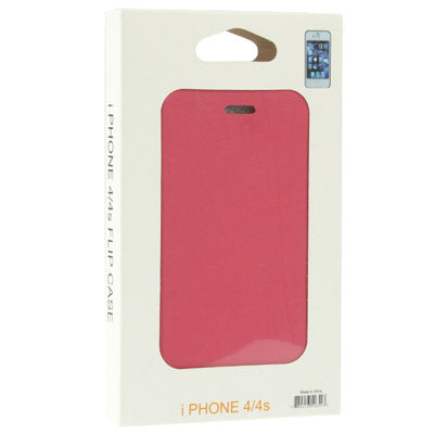 Leather + Plastic Ultra Slim Flip Case for iPhone 4 & 4S