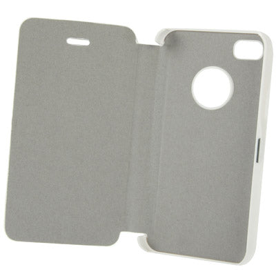 Leather + Plastic Ultra Slim Flip Case for iPhone 4 & 4S