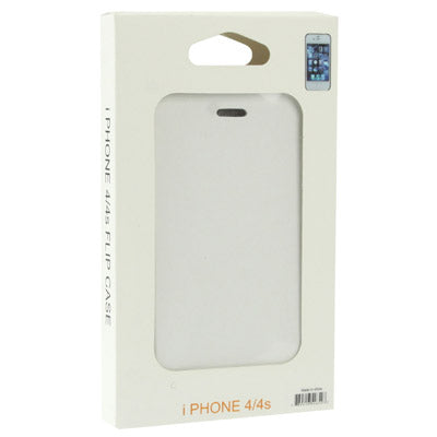 Leather + Plastic Ultra Slim Flip Case for iPhone 4 & 4S