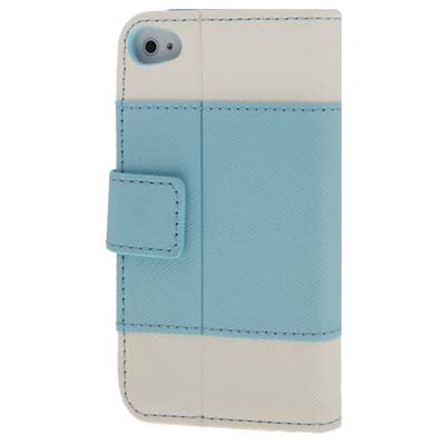K.win Cross Texture Magnetic Buckle Flip Leather Case with Credit Card Slots & Holder for iPhone 4 & 4S