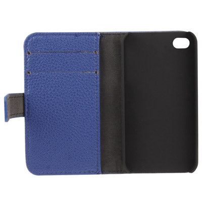 Litchi Texture Horizontal Flip Leather Case with Card Slots & Holder for iPhone 4 & 4S
