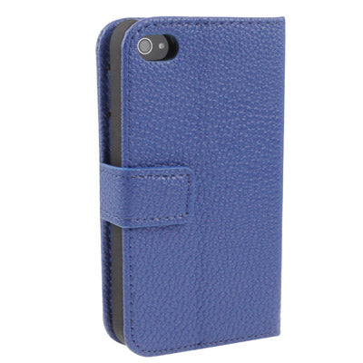Litchi Texture Horizontal Flip Leather Case with Card Slots & Holder for iPhone 4 & 4S