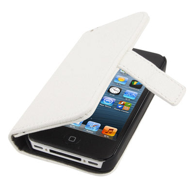 Litchi Texture Horizontal Flip Leather Case with Card Slots & Holder for iPhone 4 & 4S