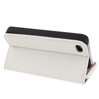 Litchi Texture Horizontal Flip Leather Case with Card Slots & Holder for iPhone 4 & 4S
