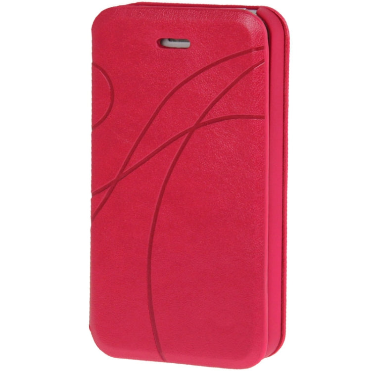 Embossing Pattern Flip Leather Case with Holder & Suction Cup for iPhone 4 & 4S