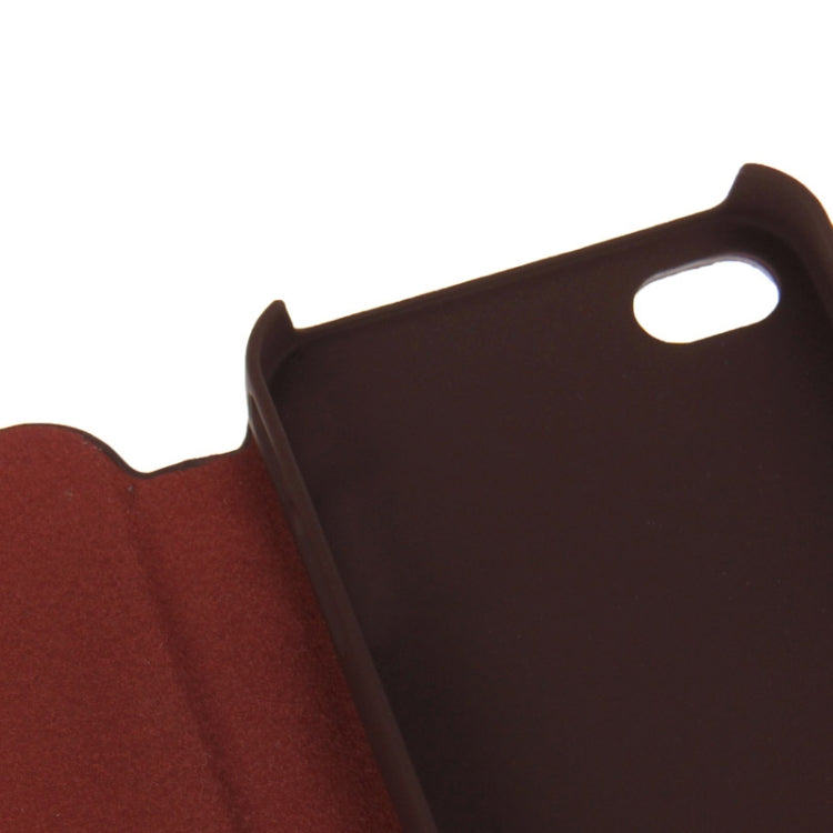 Embossing Pattern Flip Leather Case with Holder & Suction Cup for iPhone 4 & 4S