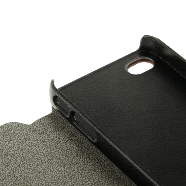 Cherry  Wood Magnet Patch Frosting Horizontal Flip Leather Case with Holder for iPhone 4 & 4S