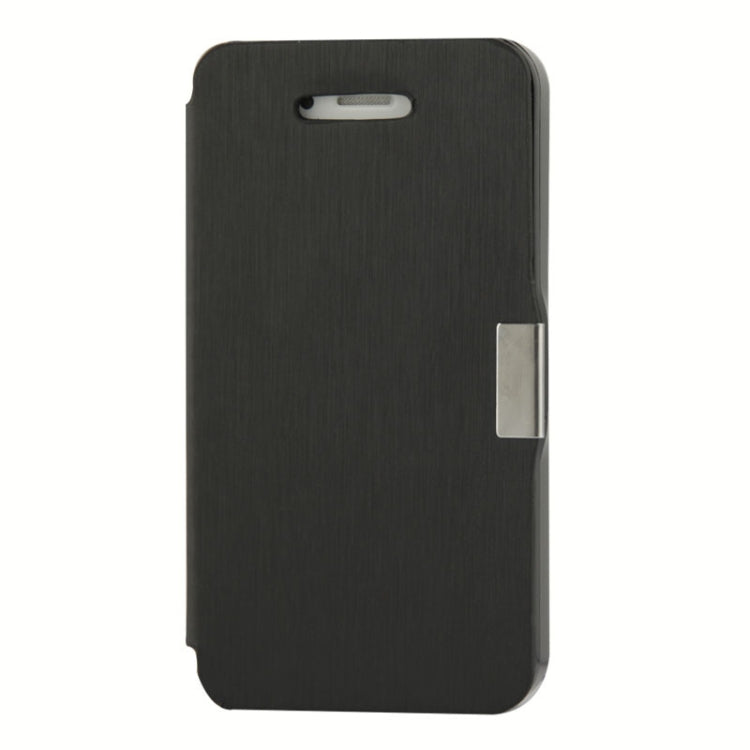 Brush Texture Flip Leather Case with Magnet for iPhone 4 & 4S