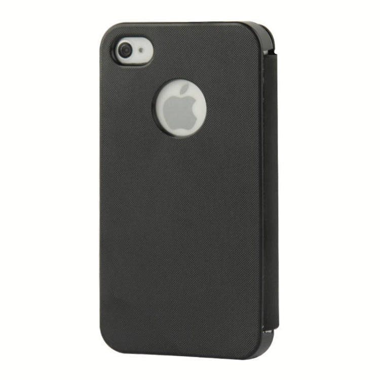 Brush Texture Flip Leather Case with Magnet for iPhone 4 & 4S
