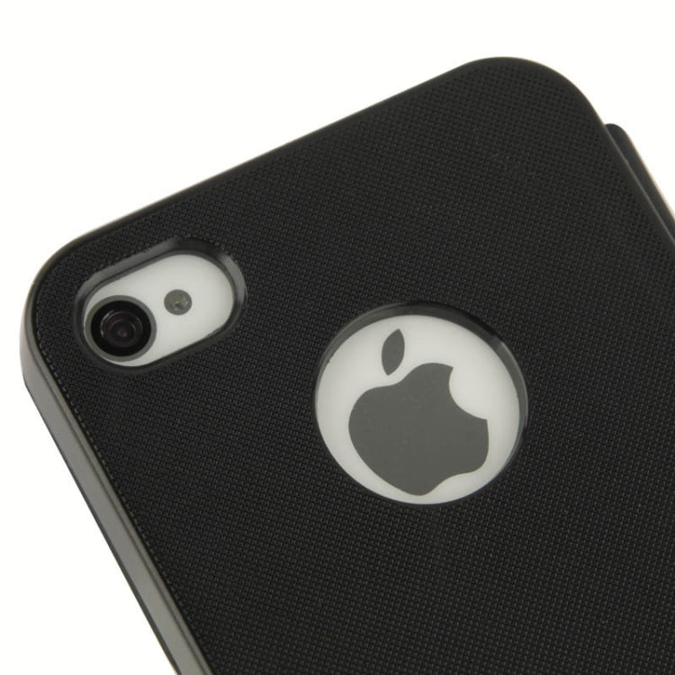 Brush Texture Flip Leather Case with Magnet for iPhone 4 & 4S