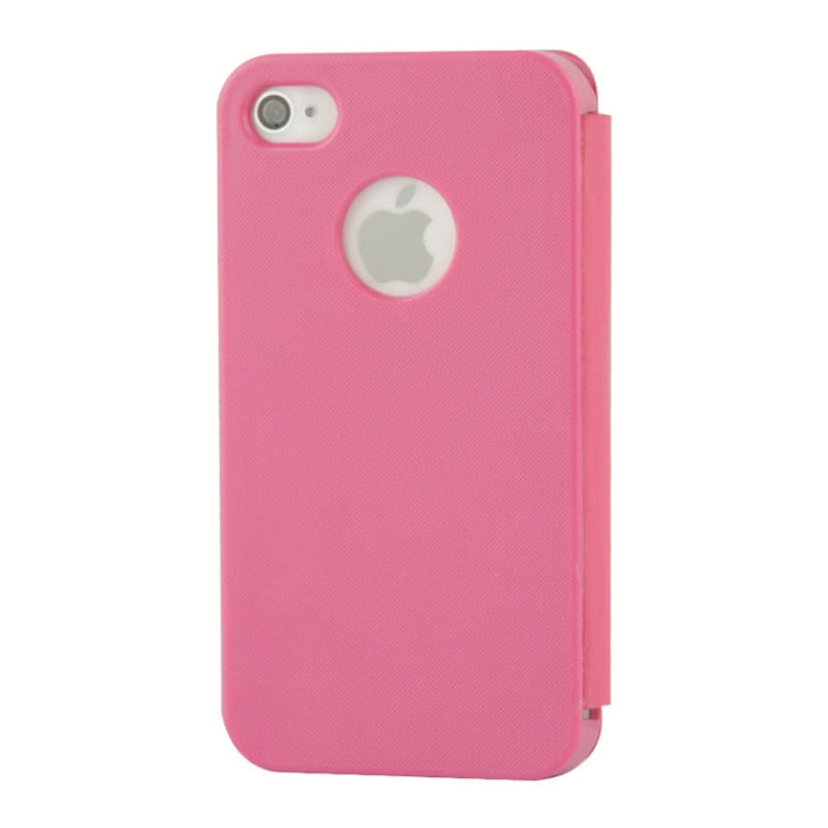 Brush Texture Flip Leather Case with Magnet for iPhone 4 & 4S