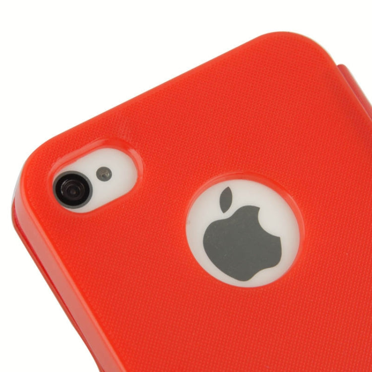 Brush Texture Flip Leather Case with Magnet for iPhone 4 & 4S