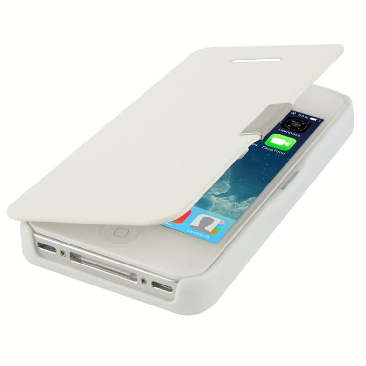 Brush Texture Flip Leather Case with Magnet for iPhone 4 & 4S