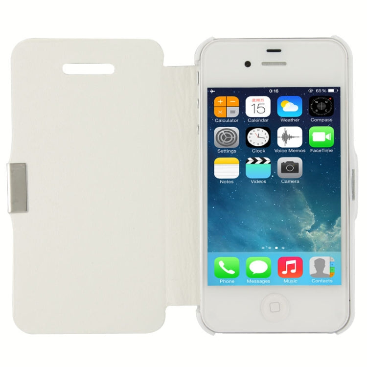 Brush Texture Flip Leather Case with Magnet for iPhone 4 & 4S