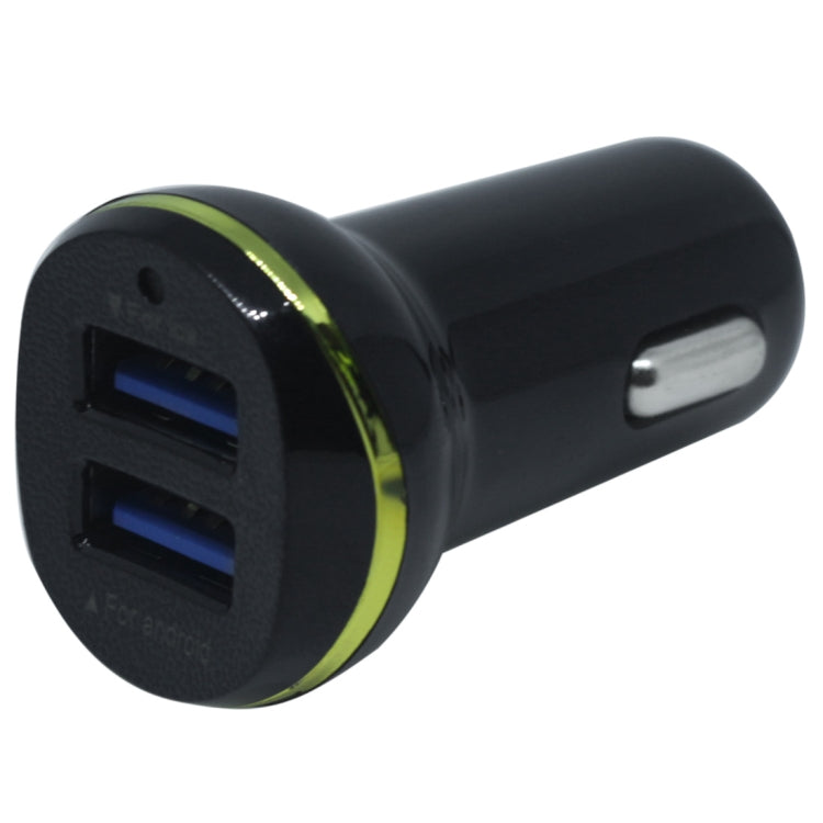 LZ-311 Round Dual USB Ports Car Charger, Compatible with Android and IOS