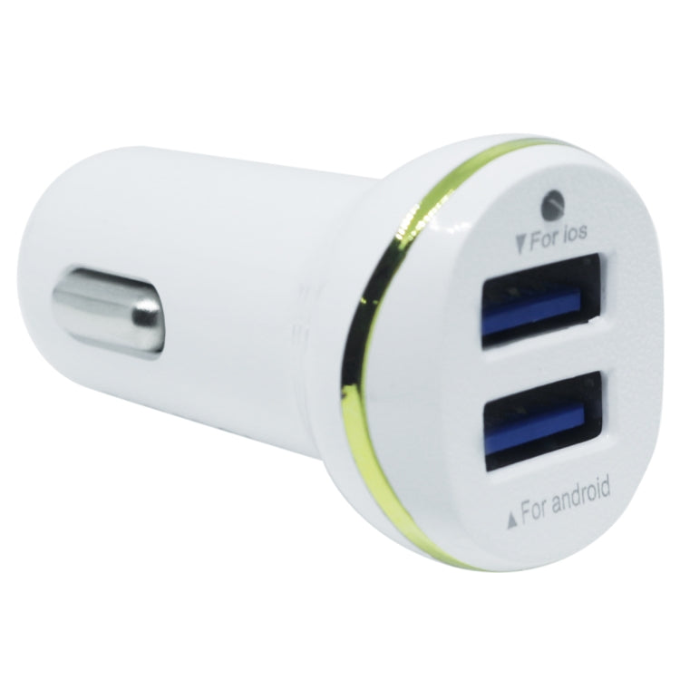 LZ-311 Round Dual USB Ports Car Charger, Compatible with Android and IOS