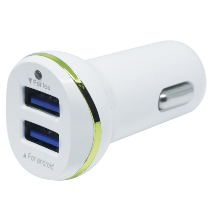 LZ-311 Round Dual USB Ports Car Charger, Compatible with Android and IOS