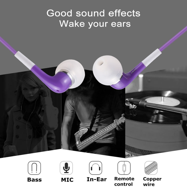 Double Color In-Ear 3.5mm Stereo Earphone With Volume Control and Mic