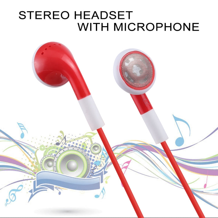Double Color 3.5mm Stereo Earphone with Volume Control and Mic