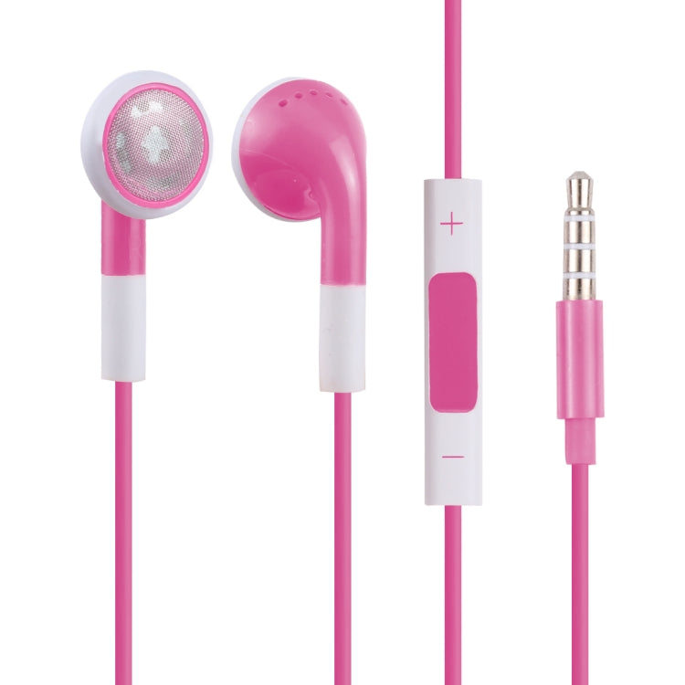 Double Color 3.5mm Stereo Earphone with Volume Control and Mic
