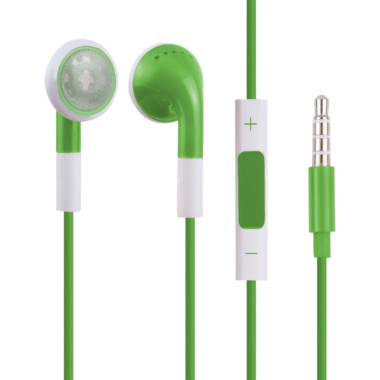 Double Color 3.5mm Stereo Earphone with Volume Control and Mic