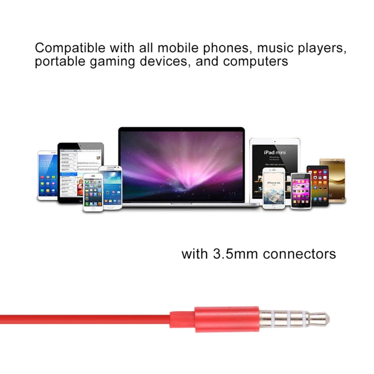 Double Color 3.5mm Stereo Earphone with Volume Control and Mic